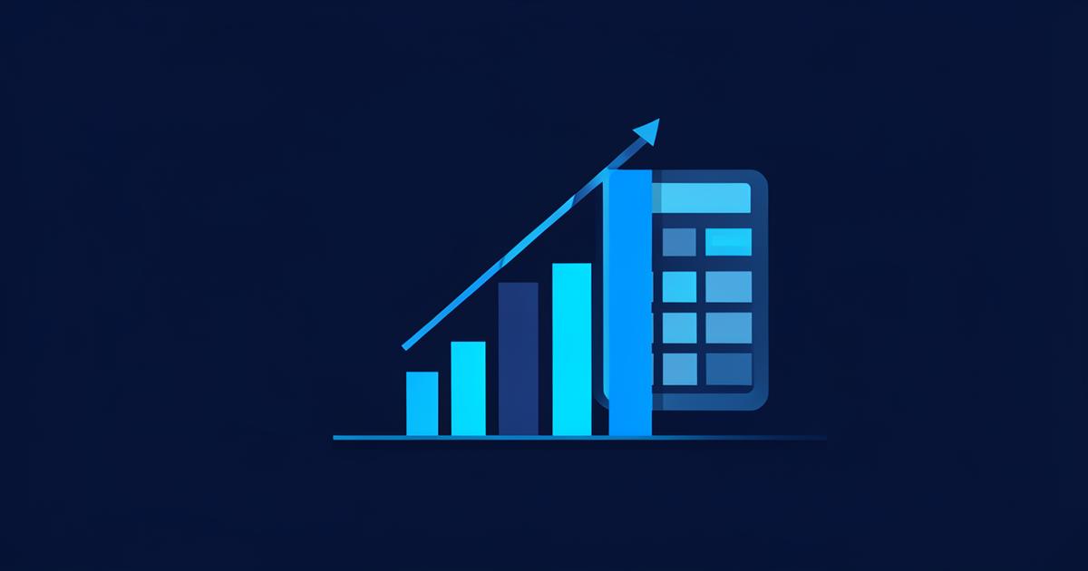 Bar chart and calculator illustrating how to calculate Microsoft Copilot ROI for an enterprise business case